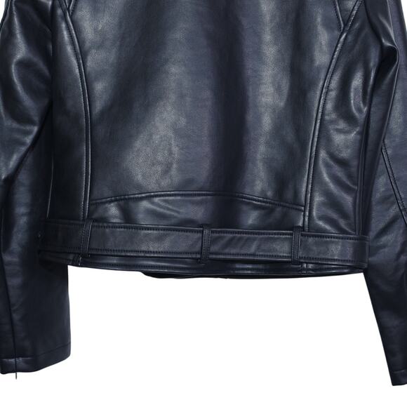 Rebecca Minkoff Vegan Leather Moto Biker Jacket - Womens Medium - Black - NWT - Picture 4 of 5